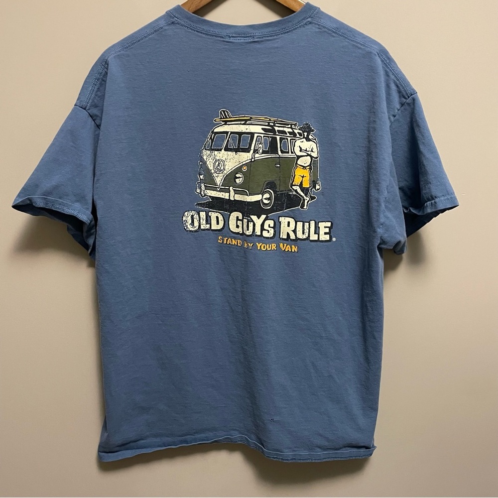 Old Guys Rule Blue VW Van T-Shirt Men’s XL